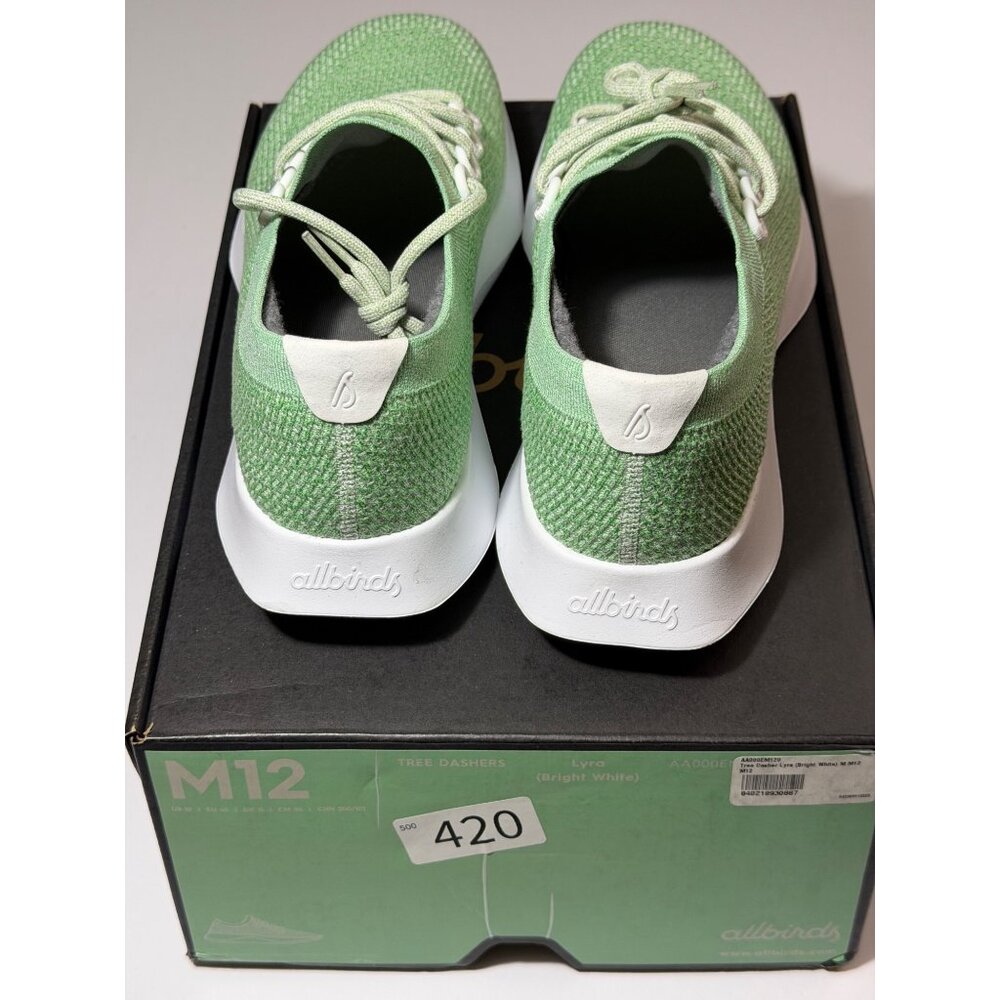 NWB Allbirds Tree Dasher Running Shoes Lyra Bright White Size M12 - Picture 4 of 7